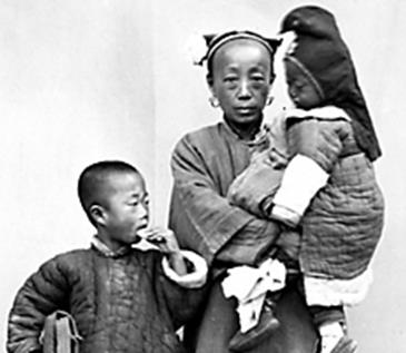A Black Chinese Mother and children