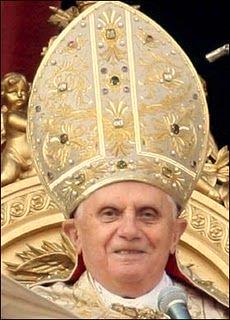 Catholic Pope wearing a copied Afrikan crown