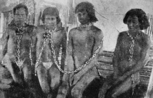 Igneri Indians in chains