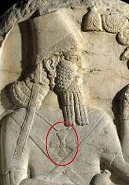 Assyrian king wearing Iron Cross