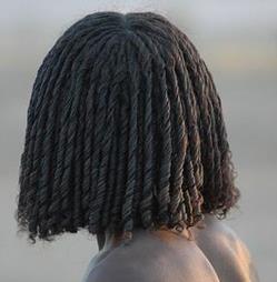 Afrikan man with hair plait