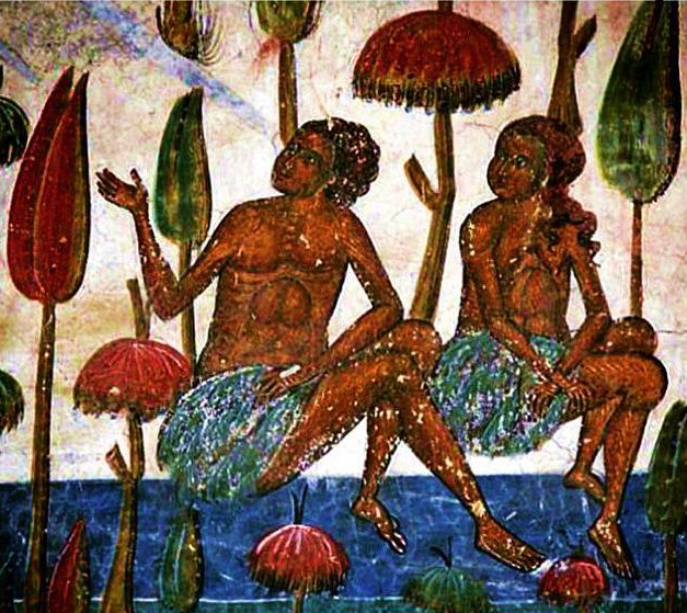 14th century image shows Adam and Eve as Black