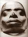 Ancient Negroid basalt mask (1879)