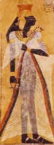 Amhose Nefertari painted black