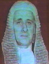 English judge wearing wig