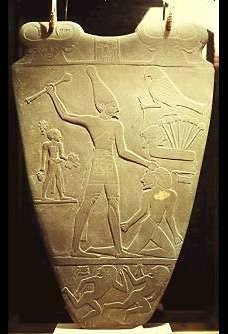 King Narmer striking his enemies