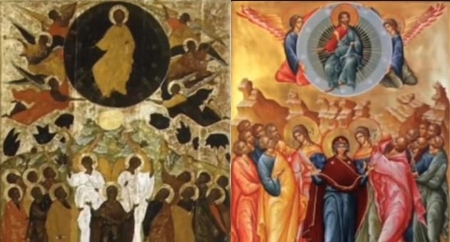 The ascension of our Lord, original and fake paintings