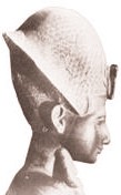 Rameses II wearing war crown