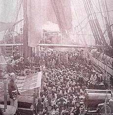 Slaves in ships